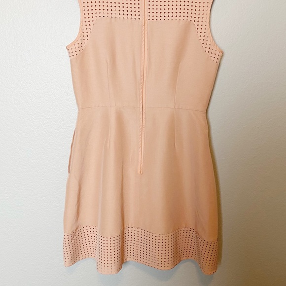 J. Crew Laser Cut A Line Zipper Dress Blush 4 - Picture 8 of 8